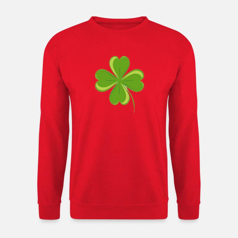 4-leaf clover. - Unisex Sweatshirt - red