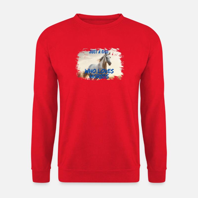 Liebe zu Pferden - Unisex Pullover - Rot