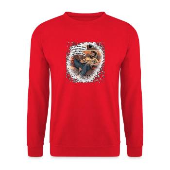Energie fürs Nichts Tun - Unisex Pullover - Rot - Vorne - Alina (178cm) & Michal (187cm)