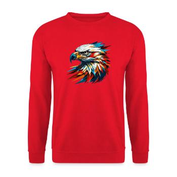 Majestueuse tête d’aigle ! - Sweat-shirt Unisexe - rouge - Devant - Alina (178cm) & Michal (187cm)