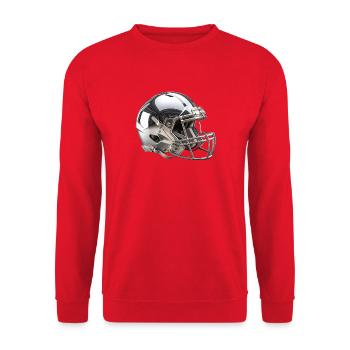 Chrome American Football Helmet - Unisex Sweatshirt - red - Front - Alina (178cm) & Michal (187cm)