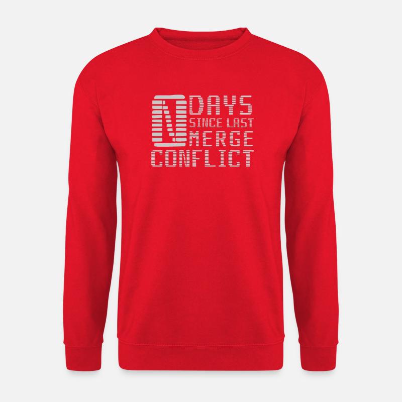Merge Conflict Software Developer Entwickler geek - Unisex Pullover - Rot