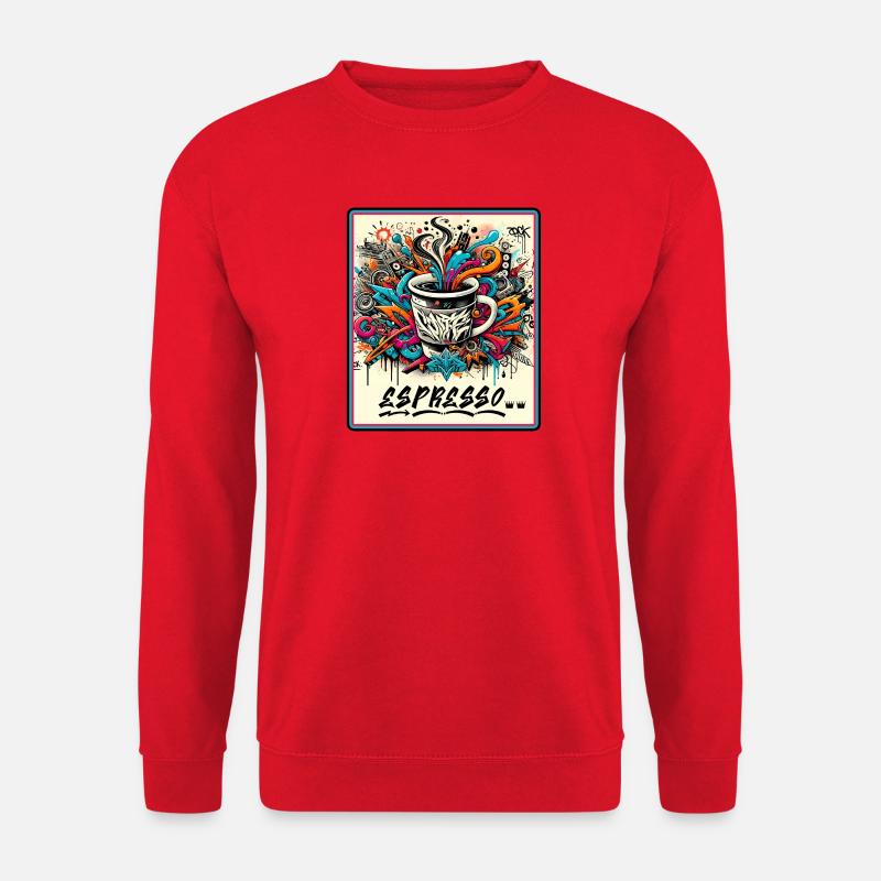 Espresso Graffiti - Unisex Pullover - Rot