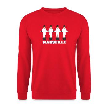 Marseille - Unisex Sweatshirt - red - Front - Alina (178cm) & Michal (187cm)