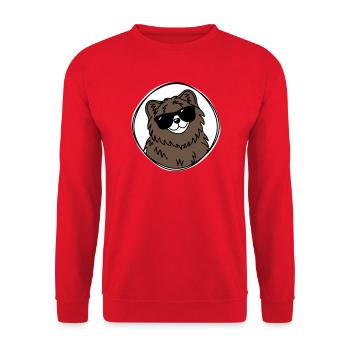 Cool Bear - Unisex Sweatshirt - red - Front - Alina (178cm) & Michal (187cm)