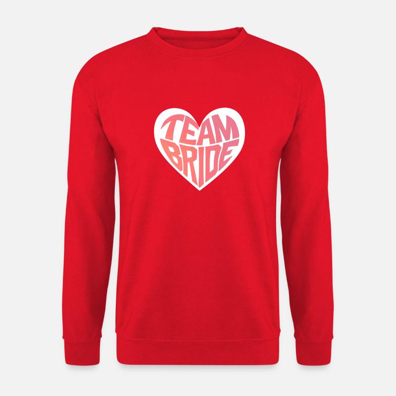 Team Bride Heart - Unisex Pullover - Rot