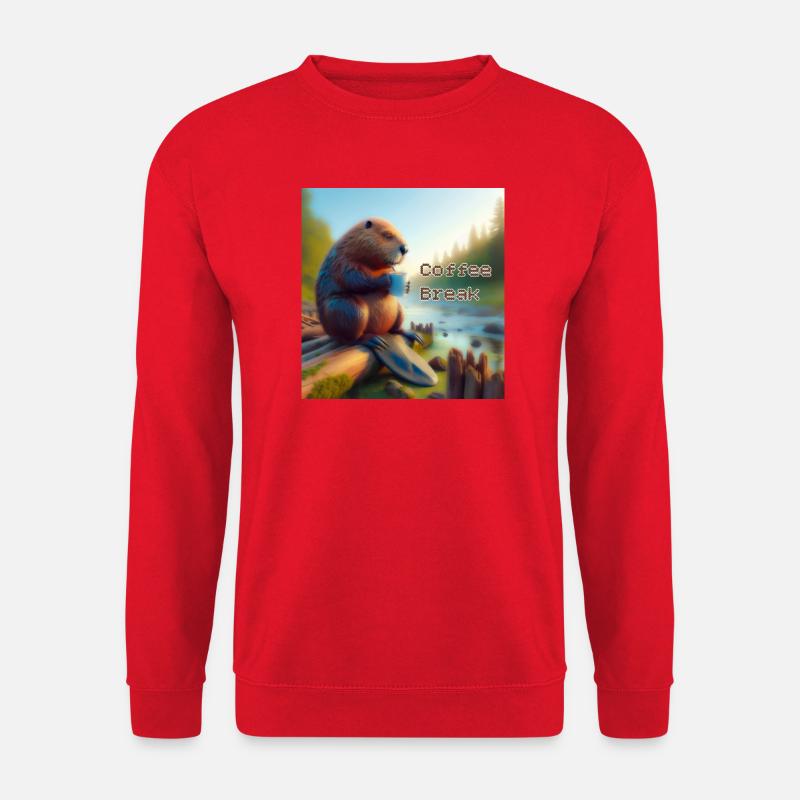 Biber Kaffeepause - Unisex Pullover - Rot