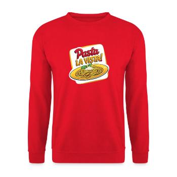Pasta La Vista - Unisex Pullover - Rot - Vorne - Alina (178cm) & Michal (187cm)
