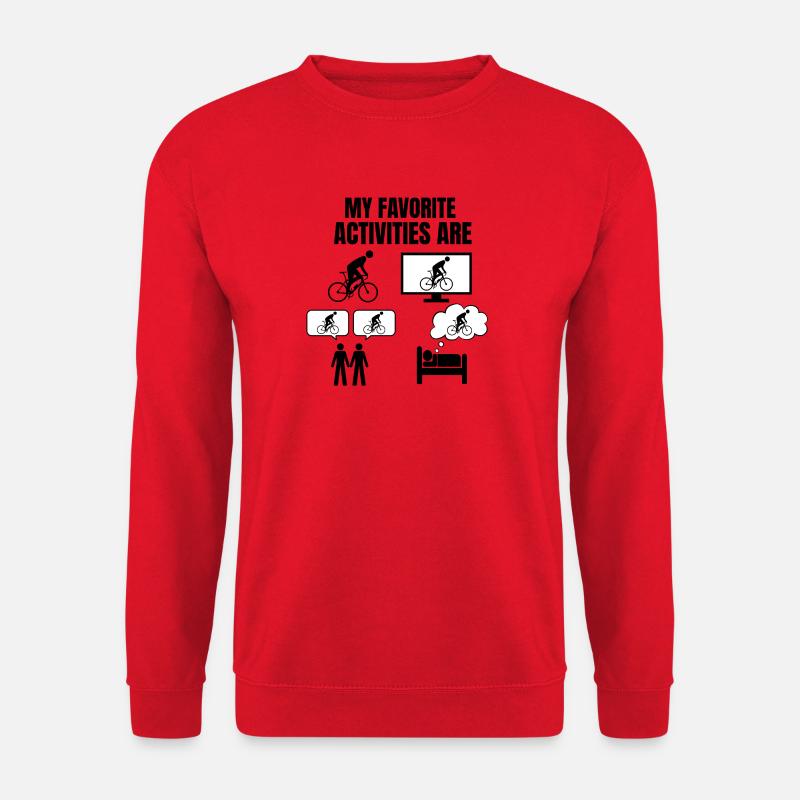 VELO/BIKE - MEINE LIEBLINGSAKTIVITÄTEN SIND - Unisex Pullover - Rot