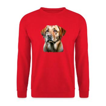 Porträt des Labrador Retriever Hundes - Unisex Pullover - Rot - Vorne - Alina (178cm) & Michal (187cm)