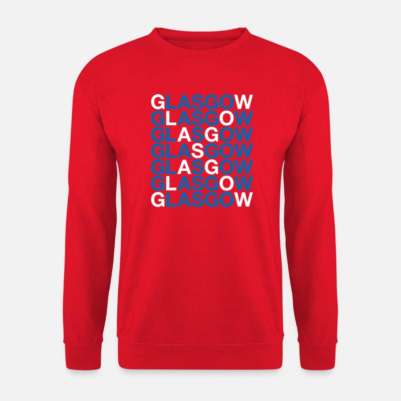 GLASGOW Scotland Flag - Unisex Pullover - Rot