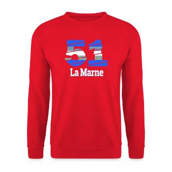 51 - Sweat-shirt Unisexe - rouge - Devant - Alina (178cm) & Michal (187cm)