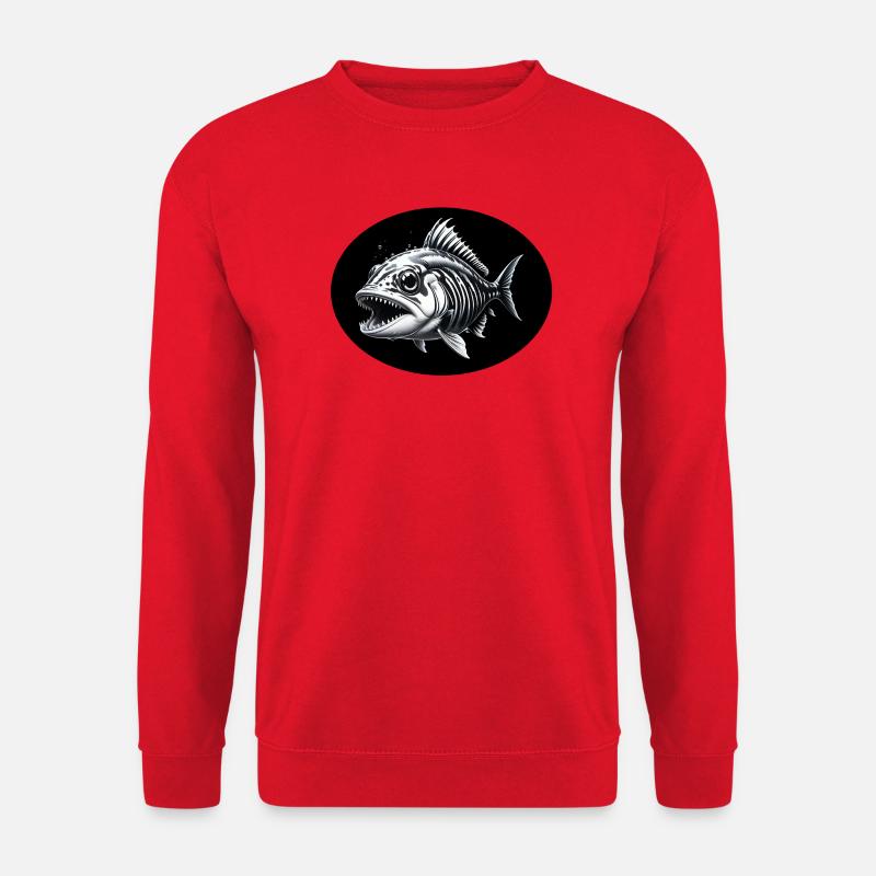 Fish Skeleton - Unisex Sweatshirt - red