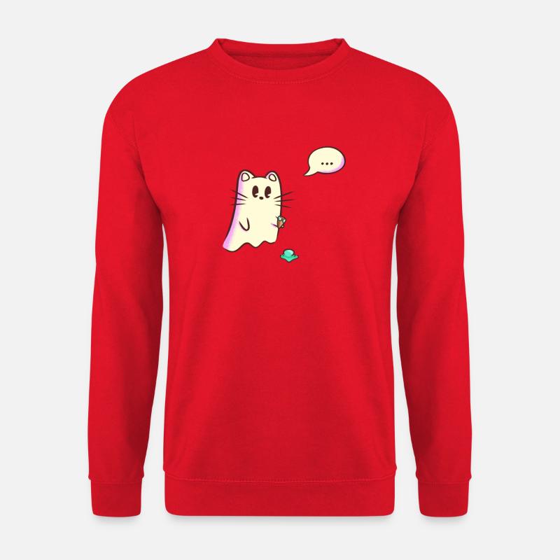 Ghost Cat Drops - Oops - Unisex Sweatshirt - red