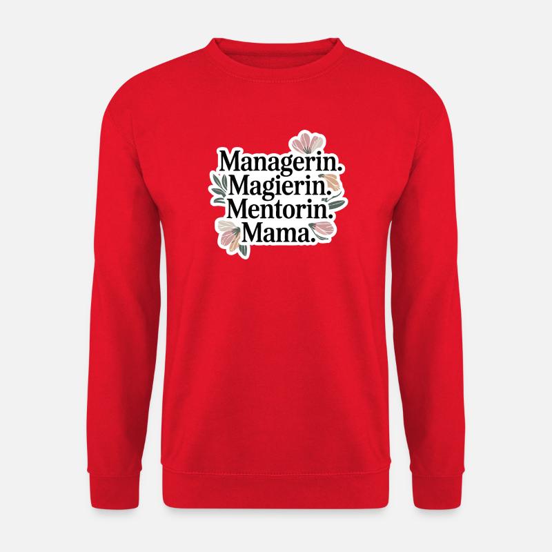 Gérant. Magicien. Mentor. Maman. - Sweat-shirt Unisexe - rouge