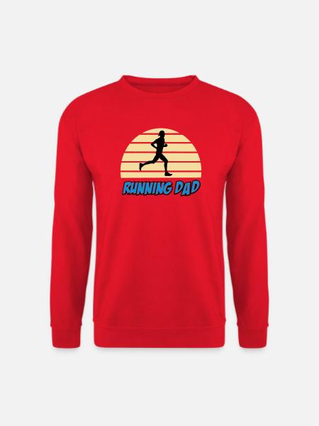 Running dad - Sweat-shirt Unisexe - rouge