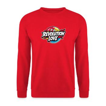 Revolution Love - Unisex Sweatshirt - red - Front - Alina (178cm) & Michal (187cm)