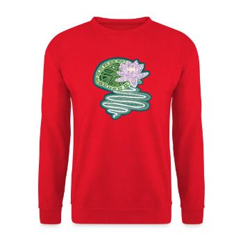 Seerose - Unisex Pullover - Rot - Vorne - Alina (178cm) & Michal (187cm)