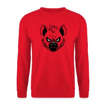Hyène - Sweat-shirt Unisexe - rouge - Devant - Alina (178cm) & Michal (187cm)