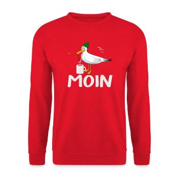Mövenkaffee - Unisex Pullover - Rot - Vorne - Alina (178cm) & Michal (187cm)