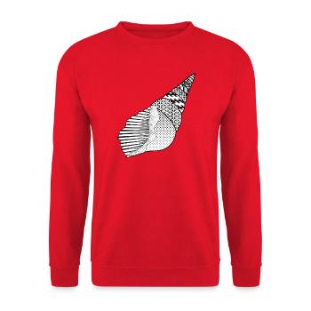 Escargot de mer avec des motifs de style artistique - Sweat-shirt Unisexe - rouge - Devant - Alina (178cm) & Michal (187cm)