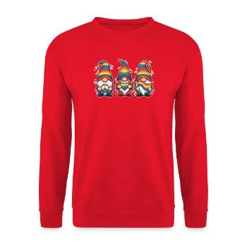 LGBT Pride Month - Liebe ist Liebe - Unisex Pullover - Rot - Vorne - Alina (178cm) & Michal (187cm)