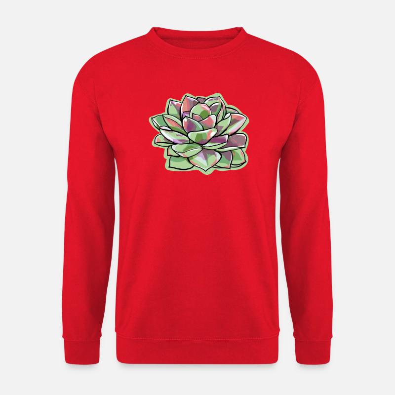 Echeveria Fat Leaf Rosette Succulente - Sweat-shirt Unisexe - rouge