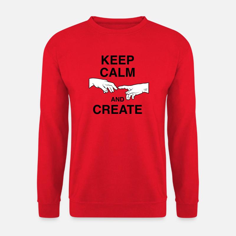 Keep calm and create - Unisex Pullover - Rot
