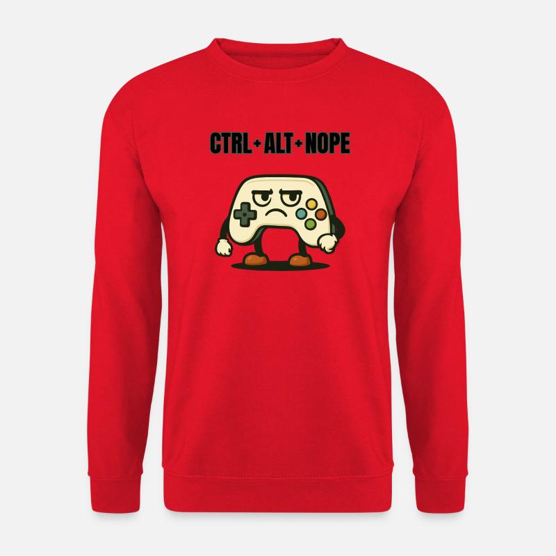 CTRL ALT NOPE Controller Meme - Unisex Sweatshirt - red