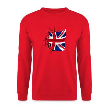 Bandera de Reino Unido - United Kingdom - Flag - Unisex Sweatshirt - red - Front - Alina (178cm) & Michal (187cm)