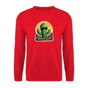 Ambiance fraîche du désert de cactus - Sweat-shirt Unisexe - rouge - Devant - Alina (178cm) & Michal (187cm)