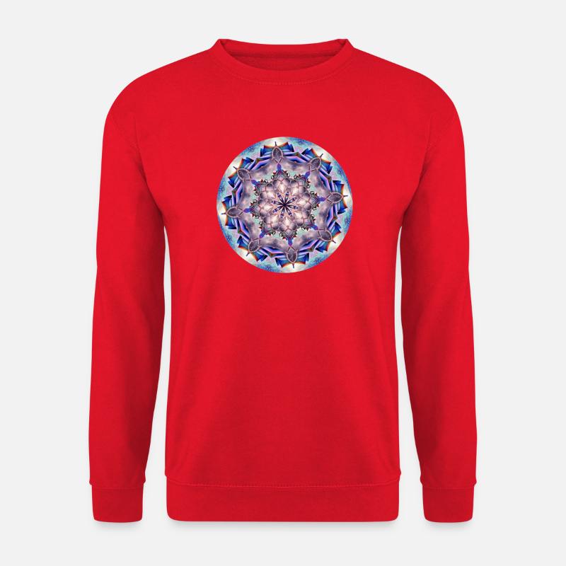 Mandala der Weisheit - Unisex Pullover - Rot