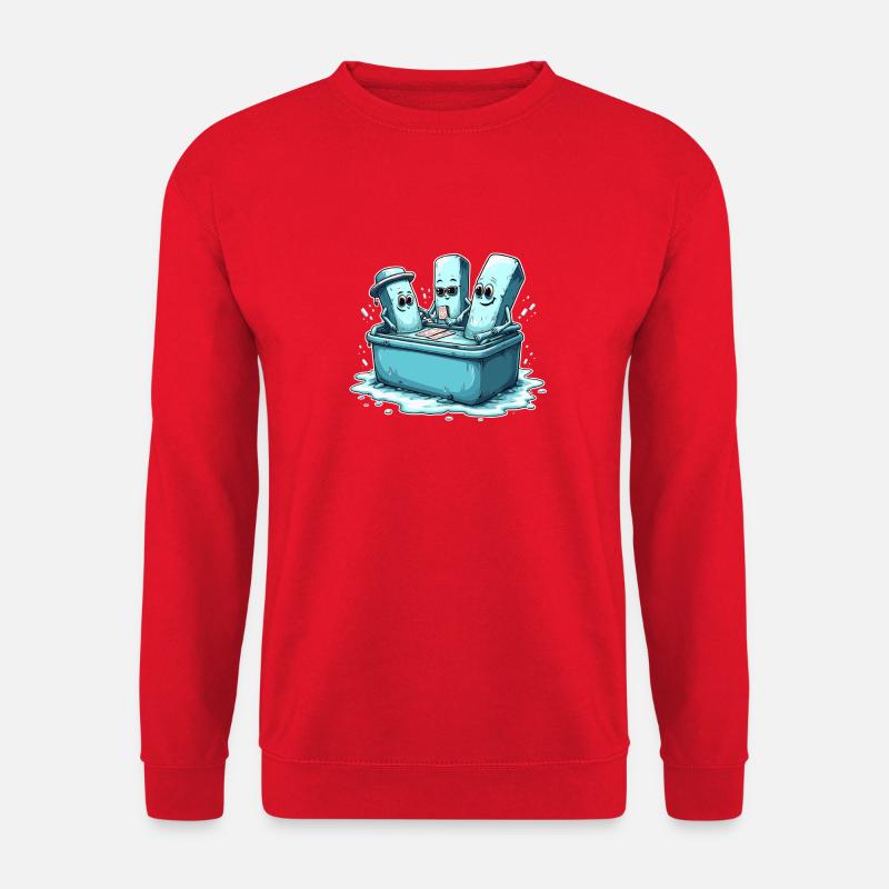 Icecube Lolly Pool Party Design - Unisex Sweatshirt - red