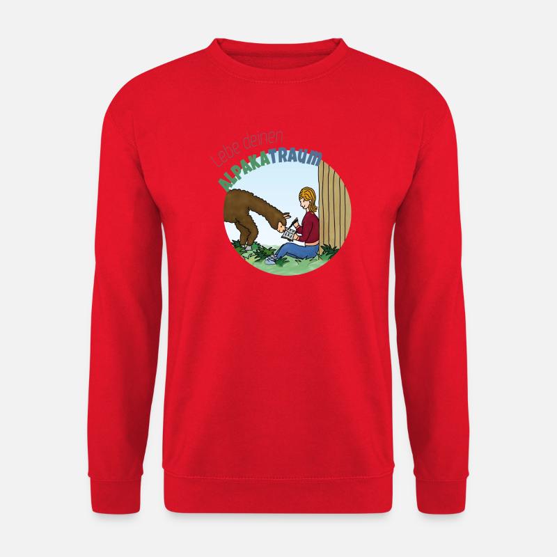 Alpaka-Traum - Unisex Pullover - Rot