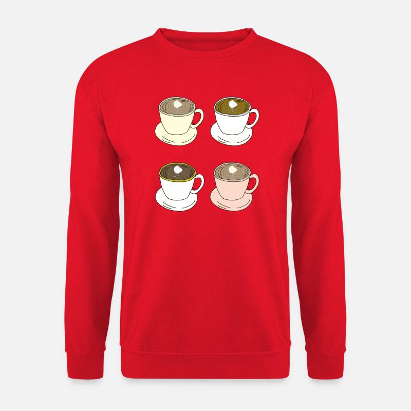 Coffee Cups Quartet - Unisex Sweatshirt - red