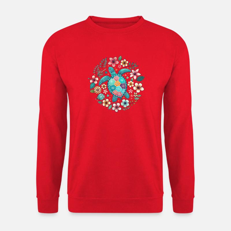 Turtle Bloom - Unisex Sweatshirt - red