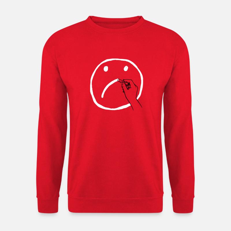 Sad face - Unisex Sweatshirt - red