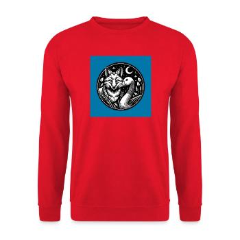 Fox and Goose Friendship Friends Forever - Unisex Sweatshirt - red - Front - Alina (178cm) & Michal (187cm)