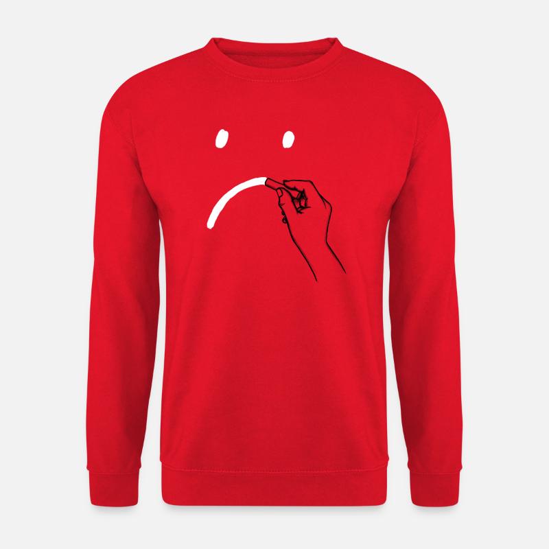 Sad face - Unisex Sweatshirt - red