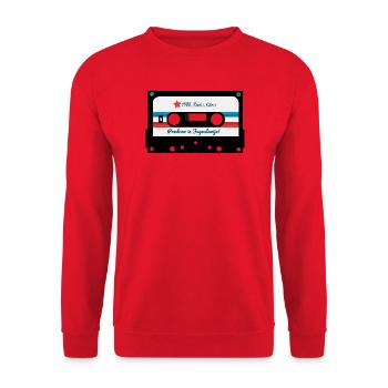 Pozdrav iz Yugoslavije - kaseta - Yougoslavie Retro - Sweat-shirt Unisexe - rouge - Devant - Alina (178cm) & Michal (187cm)