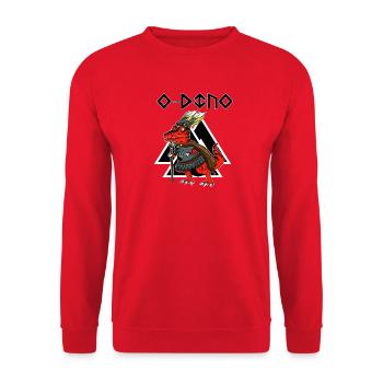 Odin - Unisex Pullover - Rot - Vorne - Alina (178cm) & Michal (187cm)