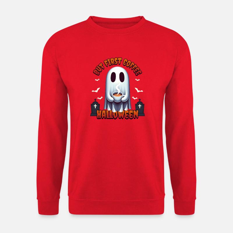 But First Coffee Halloween - Unisex Pullover - Rot