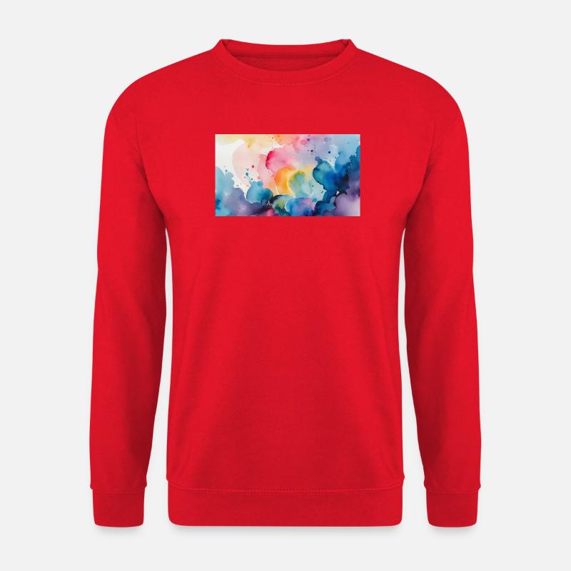 Aquarellfarben Explosion Kunst Design - Unisex Pullover - Rot