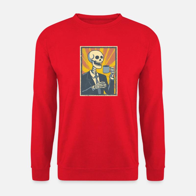 Kaffee oder Grab – was soll’s! - Unisex Pullover - Rot