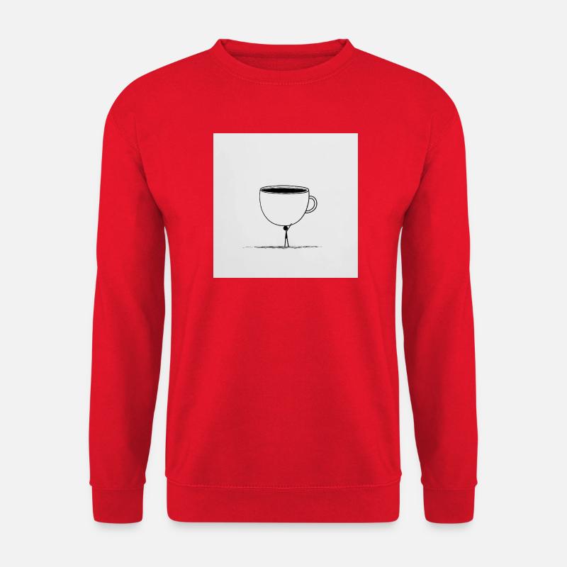 Kaffee? Nur in Eimern, bitte! - Unisex Pullover - Rot