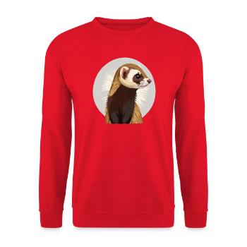Candace Mascot in Funny Form - Unisex Sweatshirt - red - Front - Alina (178cm) & Michal (187cm)