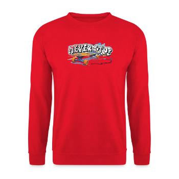 Conception de graffiti de planche à roulettes colorée - Sweat-shirt Unisexe - rouge - Devant - Alina (178cm) & Michal (187cm)