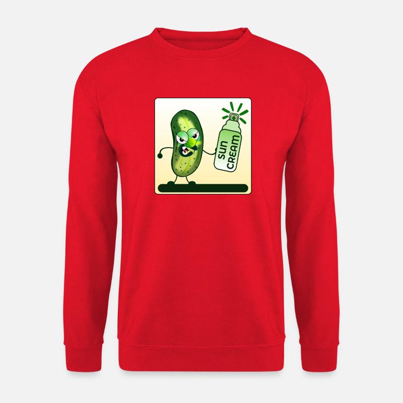 SONNENCREME SOMMERGURKE - Unisex Pullover - Rot