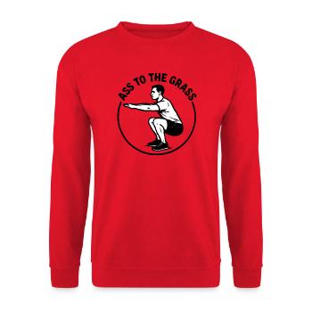 Ass to the grass - Unisex Sweatshirt - red - Front - Alina (178cm) & Michal (187cm)