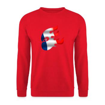 Drapeau de la France - France - Ninja - Sweat-shirt Unisexe - rouge - Devant - Alina (178cm) & Michal (187cm)